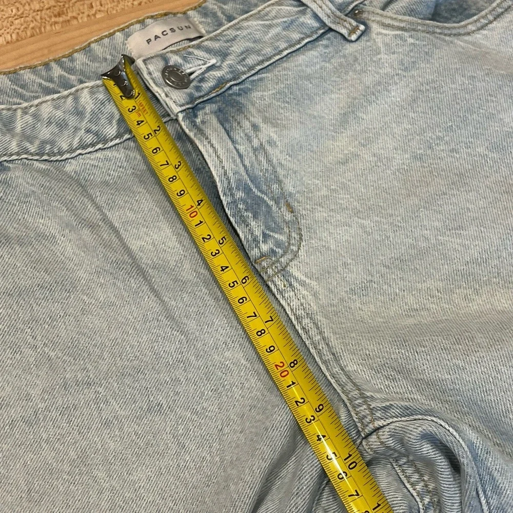 PacSun Low Rise Girlfriend Wide Leg Jeans Light Wash Size 31 - Picture 4 of 11